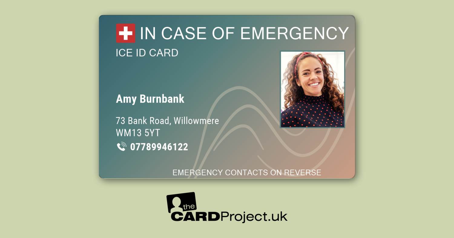 Teal Wave ICE Photo ID Card (FRONT)